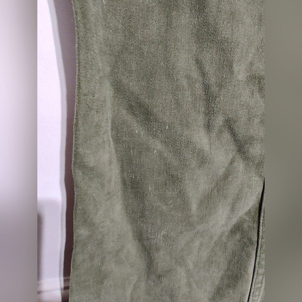 Ranchcraft Bell Bottom Flare Pants Green Velveteen cowboy western hippie vintage - Picture 6 of 6